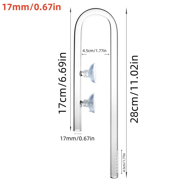 Aquarium Equipment Glass Inlet Outlet Water Trumpet Grass Tank Filter