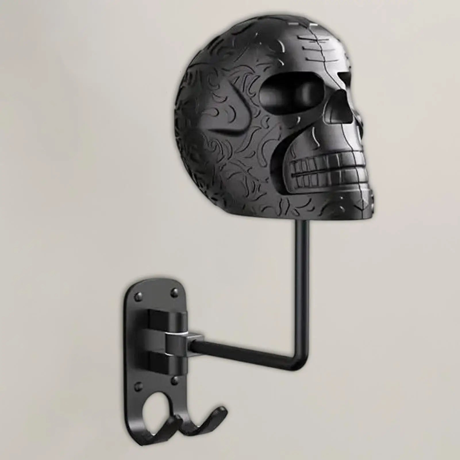 Helmet Wall Mount Skull Shape Hat Rack Decorative Wall Mount Helmet Display Holder for Garage Entryway Bedroom Women Men Party Zpaxo