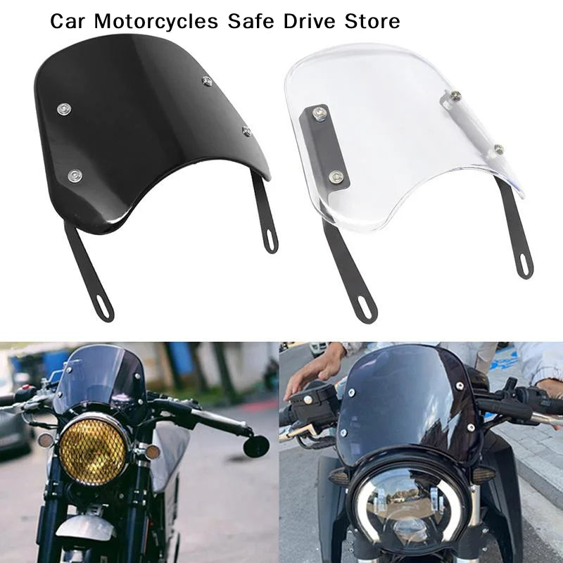 CMUniversal Motorcycle Windshield Windscreen Wind Deflector Round