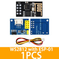 1PCS ESP8266 ESP-01 ESP-01S RGB LED Controller Module for Arduino IDE WS2812 Light Ring Smart Electronic DIY Zpaxo WS2812 ESP-01