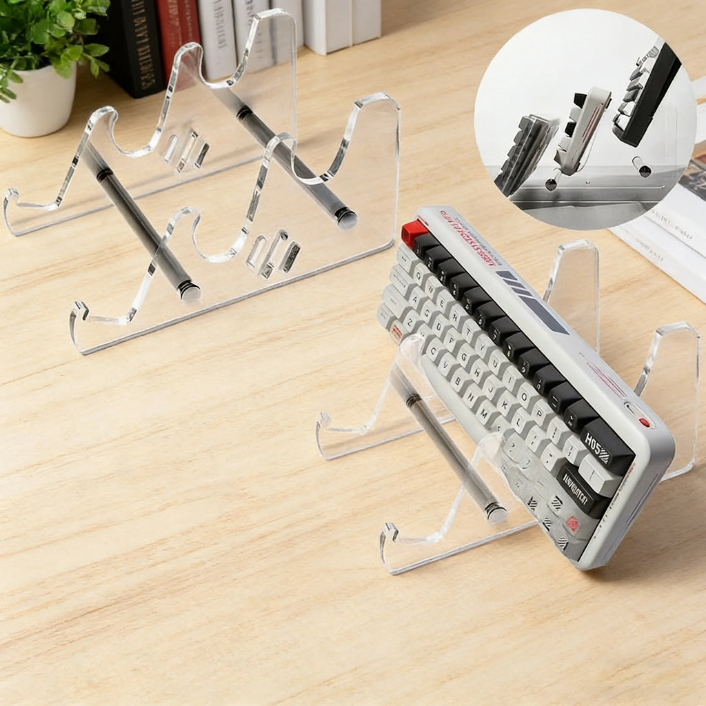 3-Tier Transparent Acrylic Keyboard Stand & Display Rack Keyboard Display Stand Zpaxo