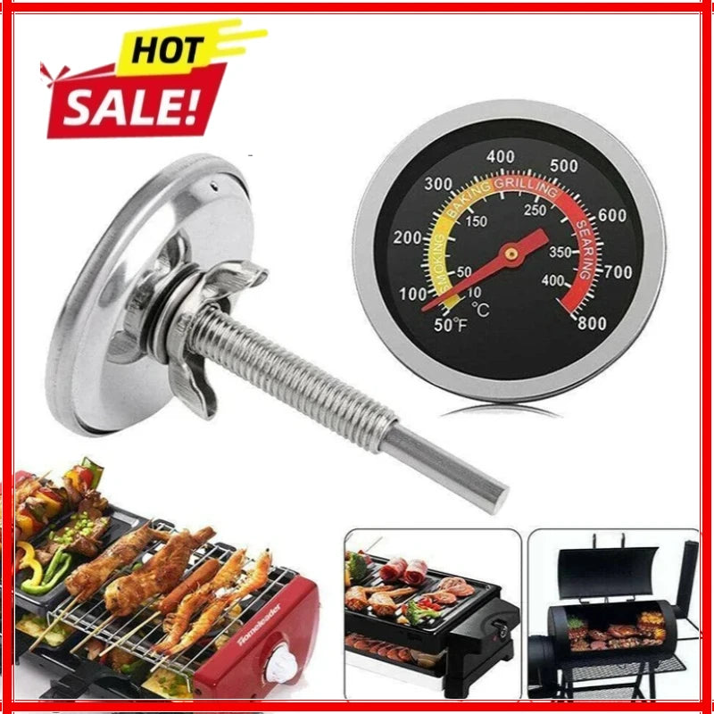 Pizza Oven Thermometer for Kitchen Home Baking Household Cooking Temp Gauge Meter 0-400℃ BBQ Smoker Grill Thermometer Metal Zpaxo