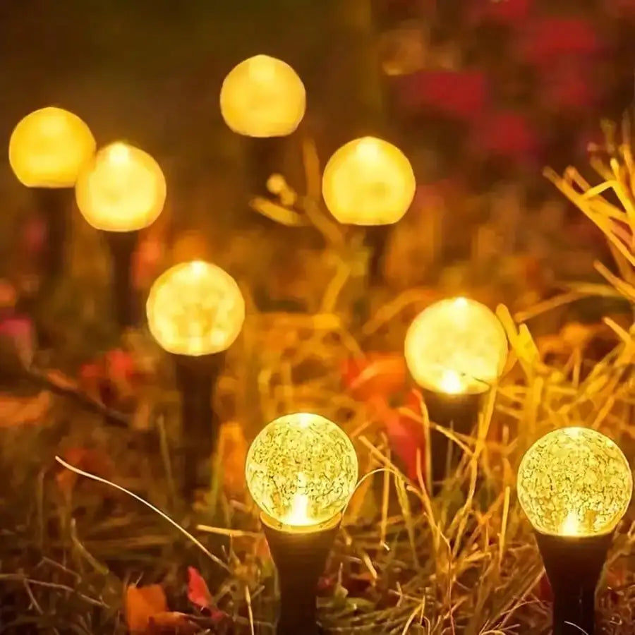 Solar-powered Bubble Path Light Floor-standing 8 Modes Solar Guiding Zpaxo