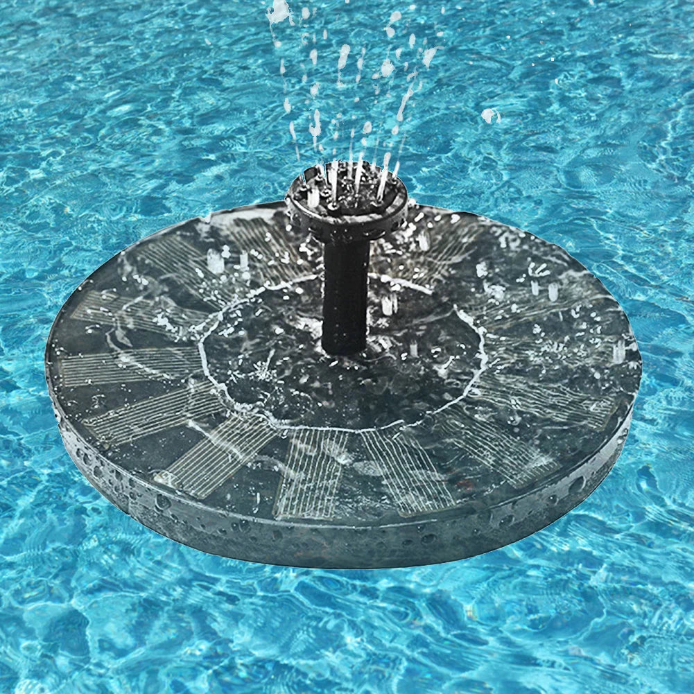 1W Solar Bird Bath Fountain with 6 Nozzles Solar Powered Floating Fountain Pump for Bird Bath Garden Pond Pool Fish Tank Outdoor Zpaxo