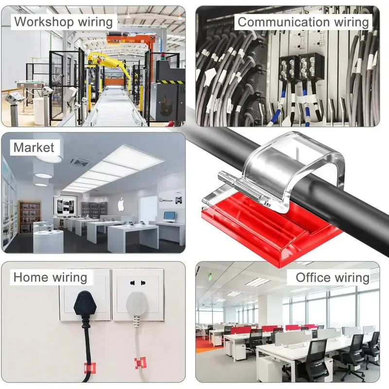 Cable Organizer Clips – Wall-Mounted Cord & Wire Manager
