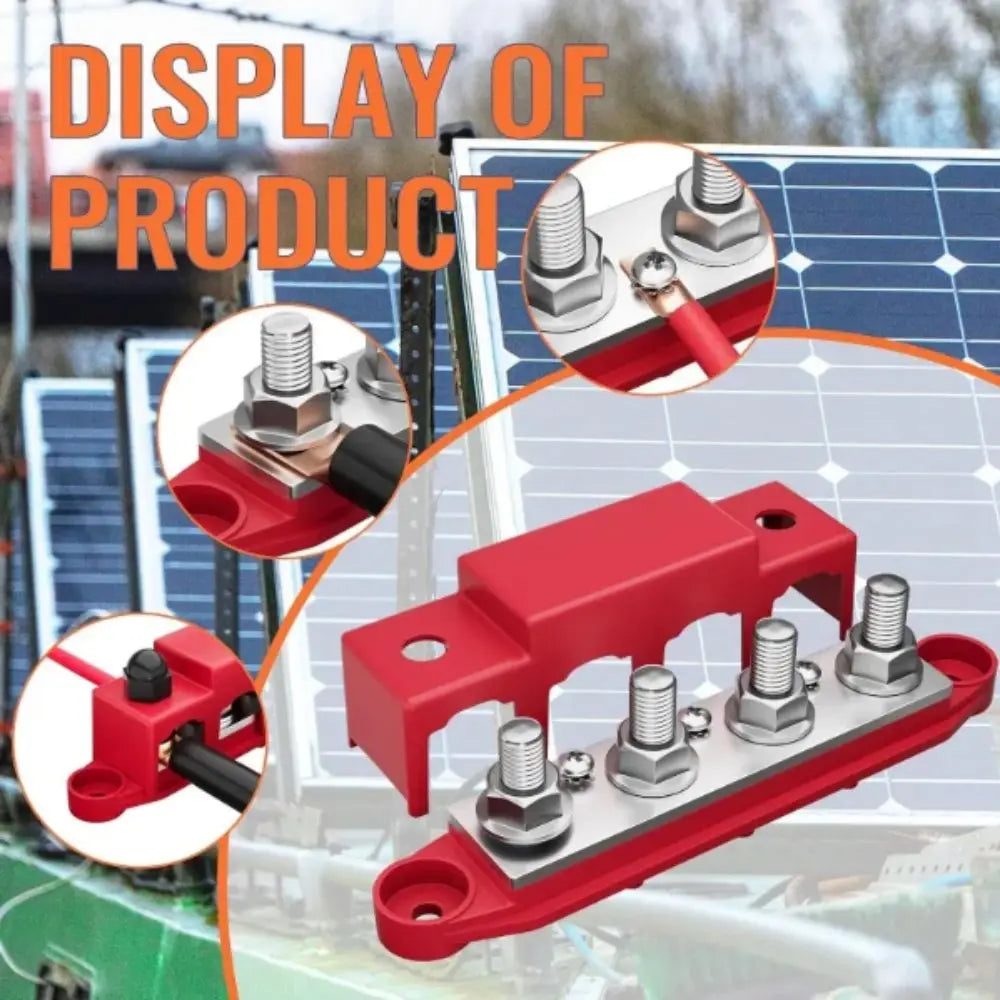 M10 Stud Bus Bar Terminal Block 5 Way Negative Busbar Boat Yacht Zpaxo