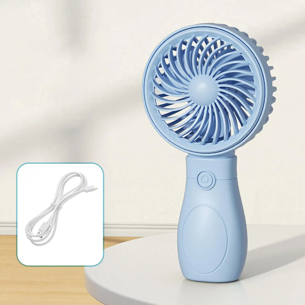 Mini Handheld Fan Low Noise 3 Speed Adjustable Portable Small Desk