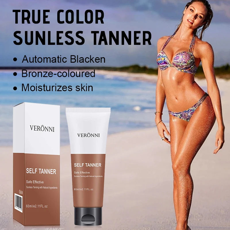 BODY TANNING OIL Bronzing Cream,Ultra Moisturizing&Tan Boosting,Natural Streak-Free Tinted self-Tanning Care For Body and Face Zpaxo