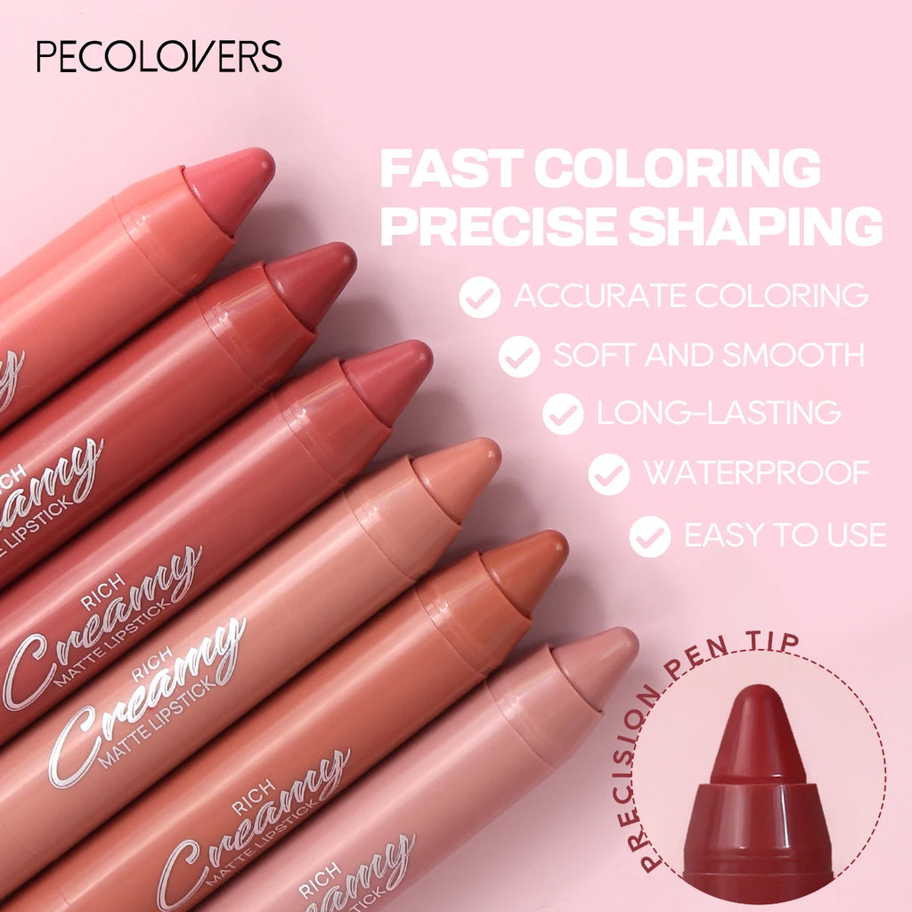 1PC Nude Frosted Lipstick - Soft Texture, Moisturizing Formula, Outline Lip Shape, Non-stick Cups, Christmas, Halloween Gifts Zpaxo