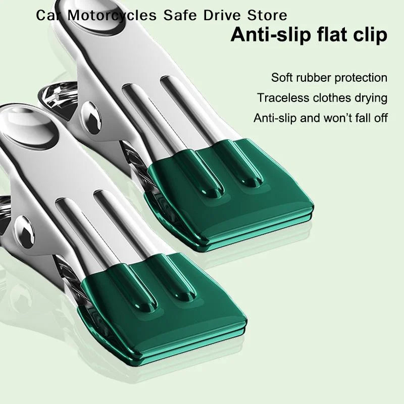 10 Clips Stainless Steel Sock Clip Arc Shaped Windproof Non-slip