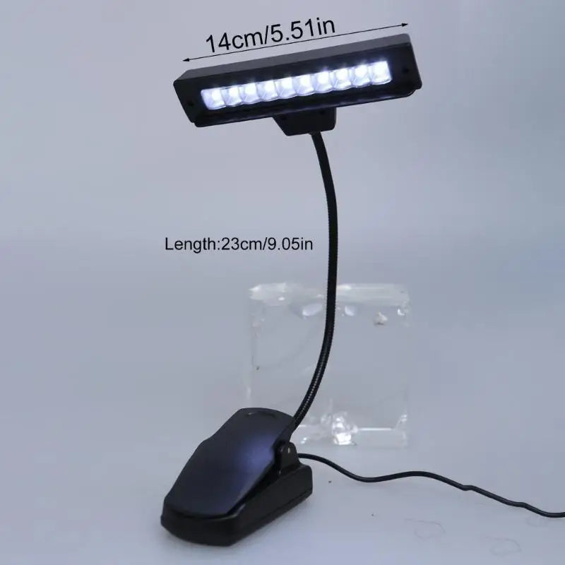 652F Flexible 10 LED Clip Light Cold White USB AA Battery Operated Zpaxo