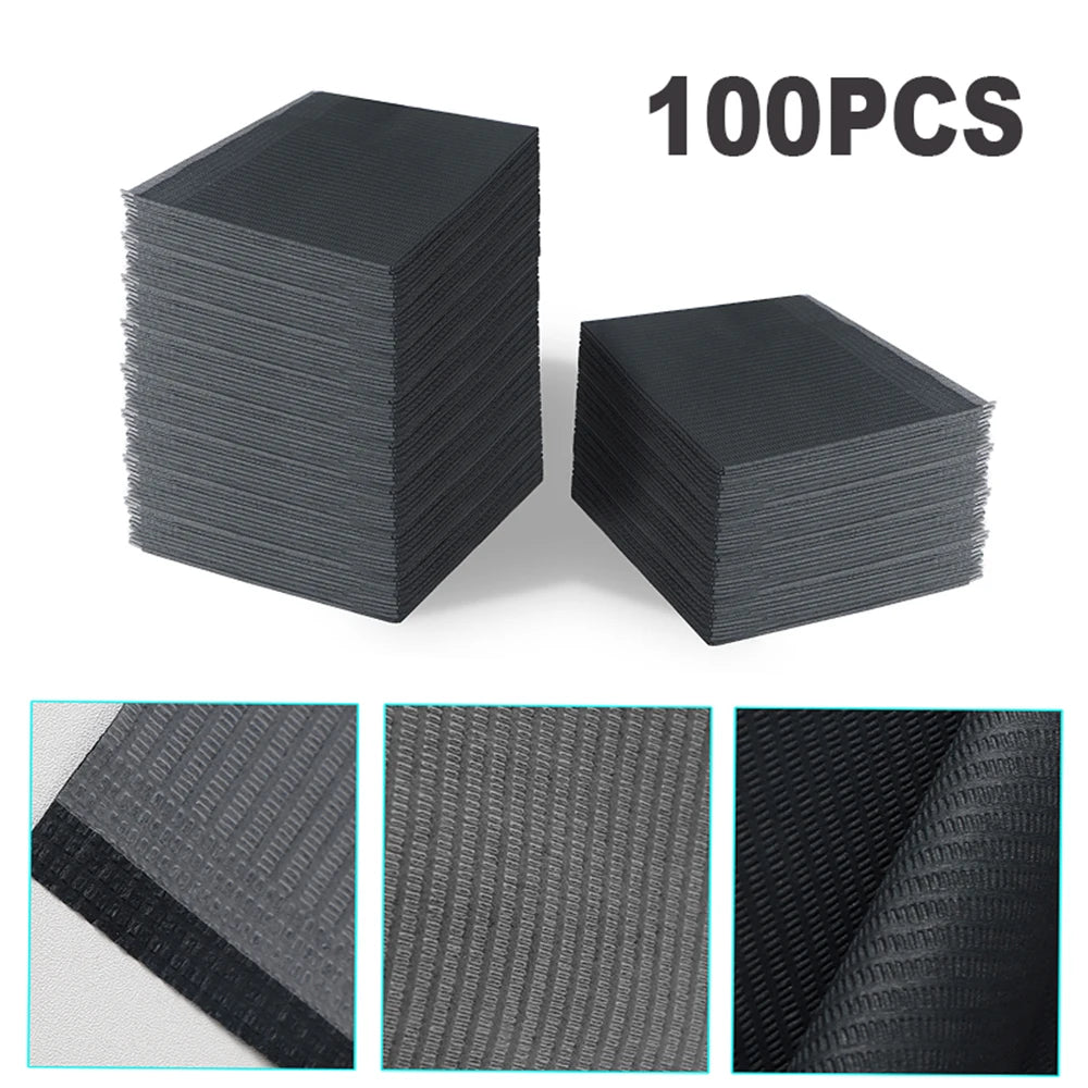 Black Disposable Waterproof Tattoo Clean Pad Bibs Table Covers