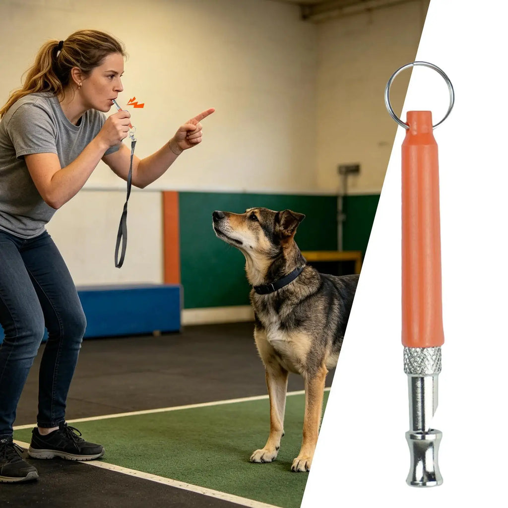 Adjustable Ultrasonic Dog Whistle Metal Anti Barking Tool Silent