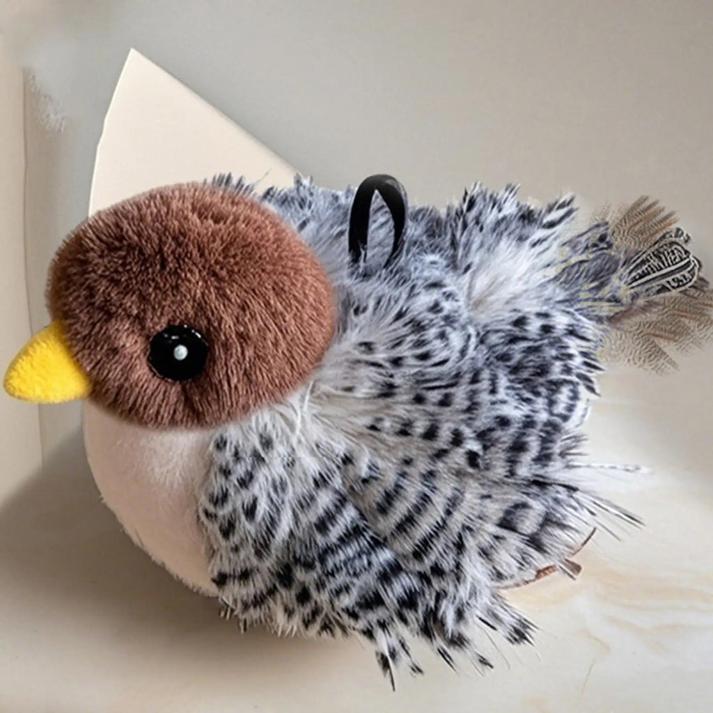 USB Rechargeable Flapping Bird Cat Toy Touch Activated Chirping