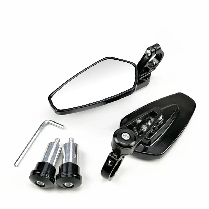 1 Pair 7 8 Motorcycle Rearview Mirrors Universal Scooter Bar End Zpaxo Black