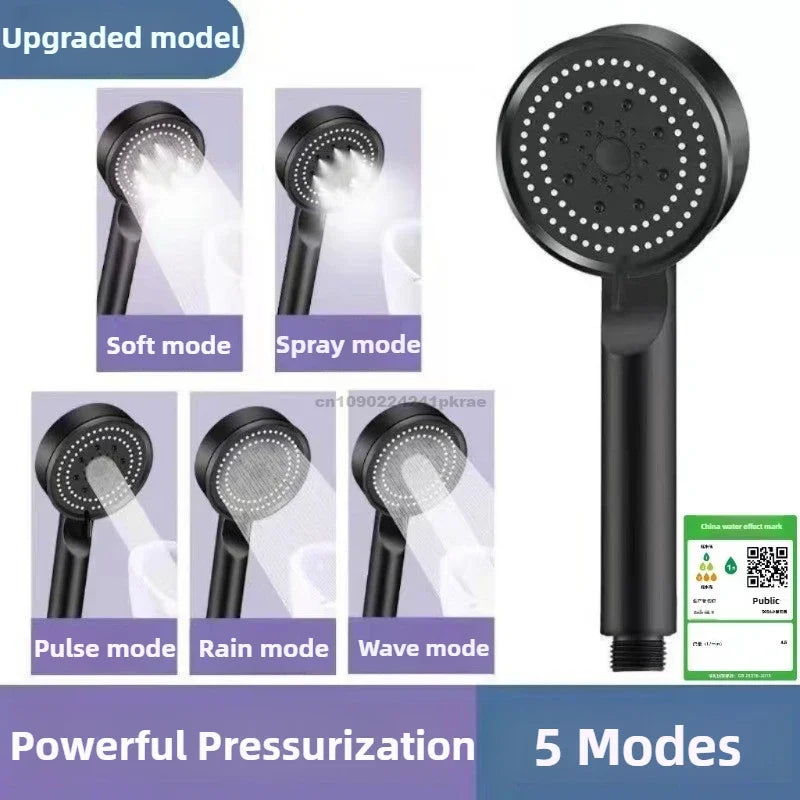 High Pressure Shower Head 3 Modes Adjustable Filter Shower Head Set New Bathroom Shower Head Accessories Sprayer Zpaxo