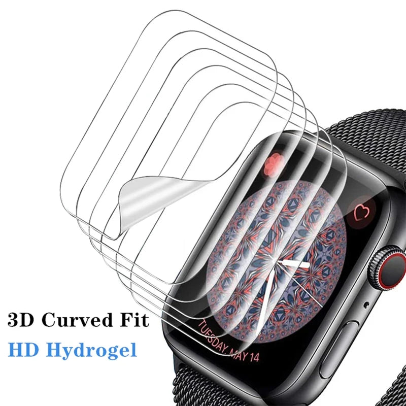 1-5pcs Soft Hydrogel Protective Film For Apple Watch Ultra 9 8 7 6 SE 5 4 3 For iwatch series 49mm 45mm 41mm 44mm 40mm 42mm 38mm Zpaxo 1pcs Series 456 SE 44mm