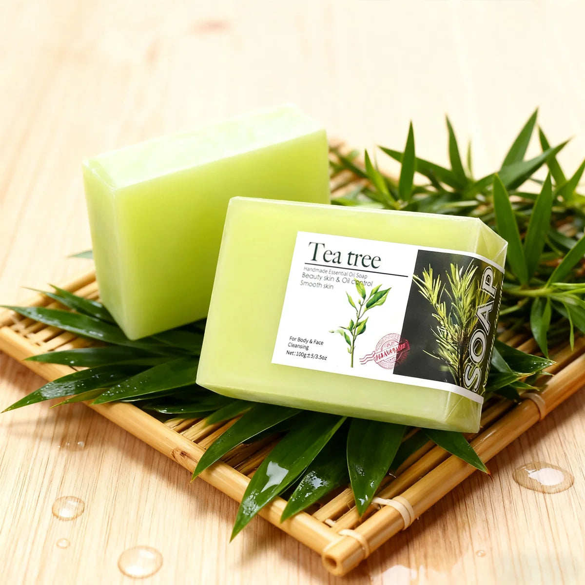 2-Pack Tea Tree Oil Soap Bar – Acne & Deep Cleansing Acne Cleansing Soap Zpaxo