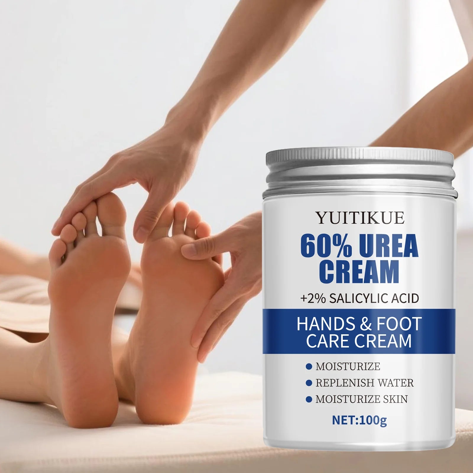 YUITIKUE 60% Urea Foot Cream – Cracked Heel Repair, 100g Foot Cream Zpaxo