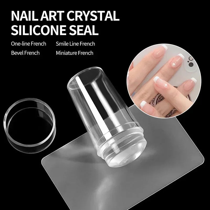 Nail Stamping Jelly Silicone Printing Polish French Tip Stamp