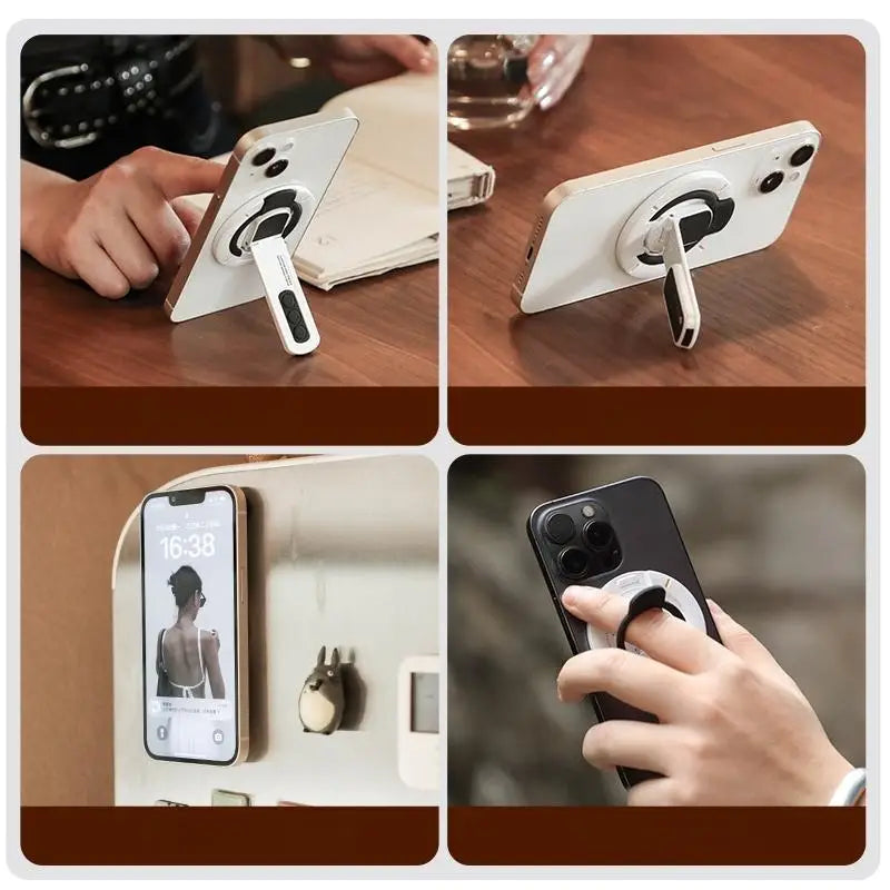 360° Rotating Magnetic Phone Stand – 3-in-1 Holder for iPhone