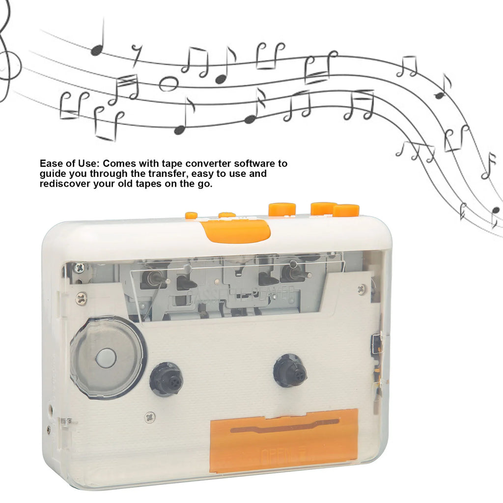 USB Cassette Converter Plug Play Portable MP3 Music Tape Player
