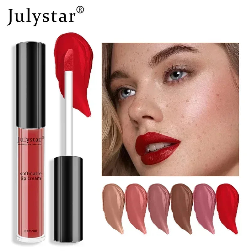 1pc Waterproof Liquid Lipsticks Lip Makeup Matte Velvet Lipstick Lip Gloss Red Sexy Cosmetic 6 Colors Long Lasting Lip Glaze Zpaxo