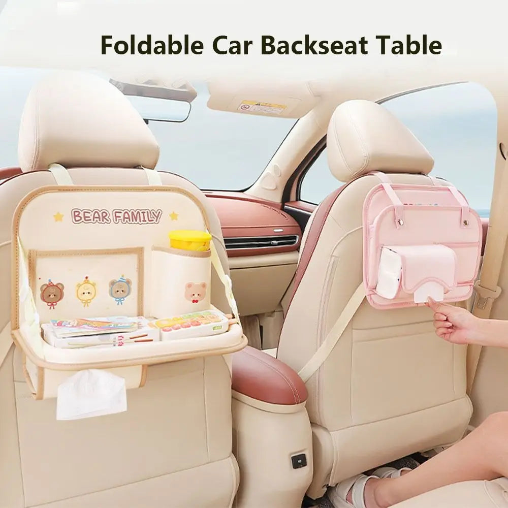 Food Tray Car Back Seat Large Capacity Folding Foldable Backseat Zpaxo