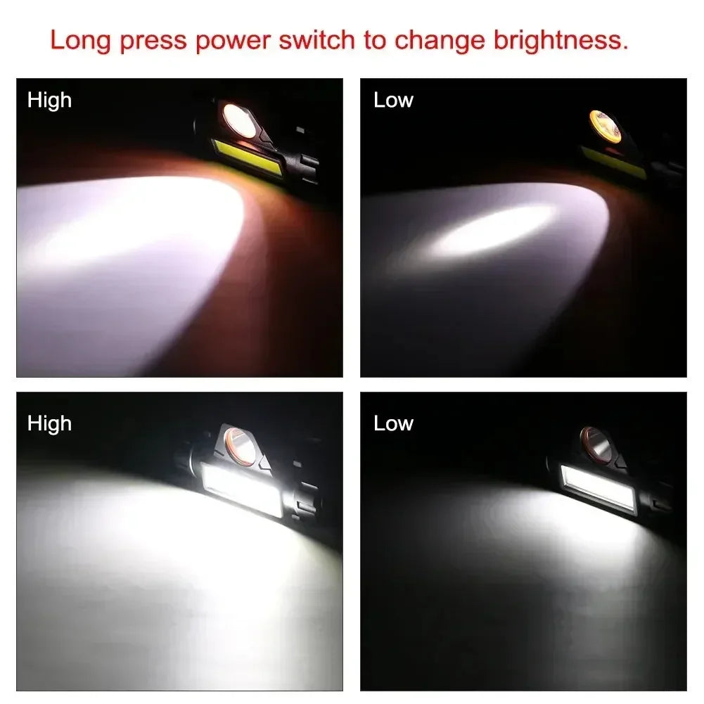 Q5 COB LED Headlamp 500lm – Rechargeable 18650 Battery