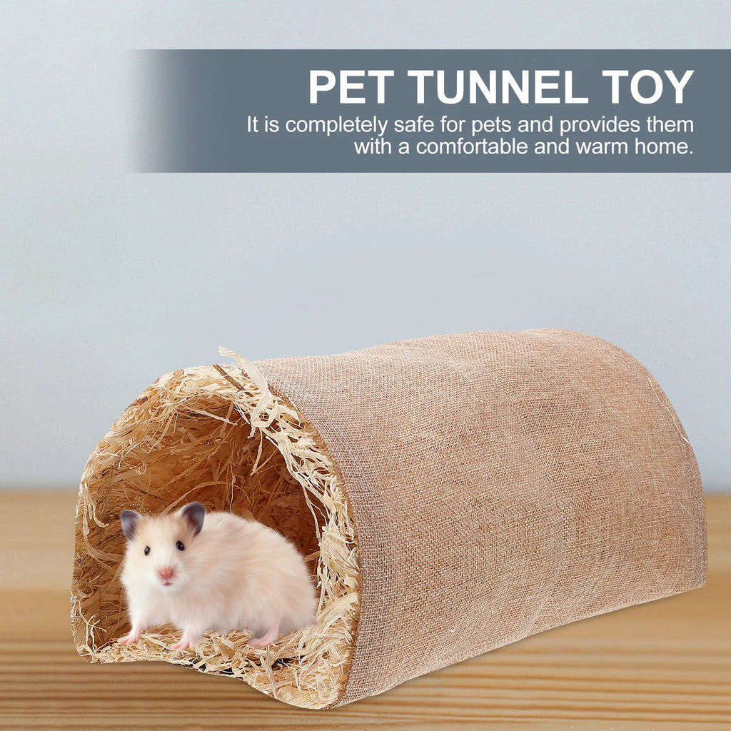 Pet Tunnel Small Fun Interactive Rabbit Hamsters Hideout Nest Warm