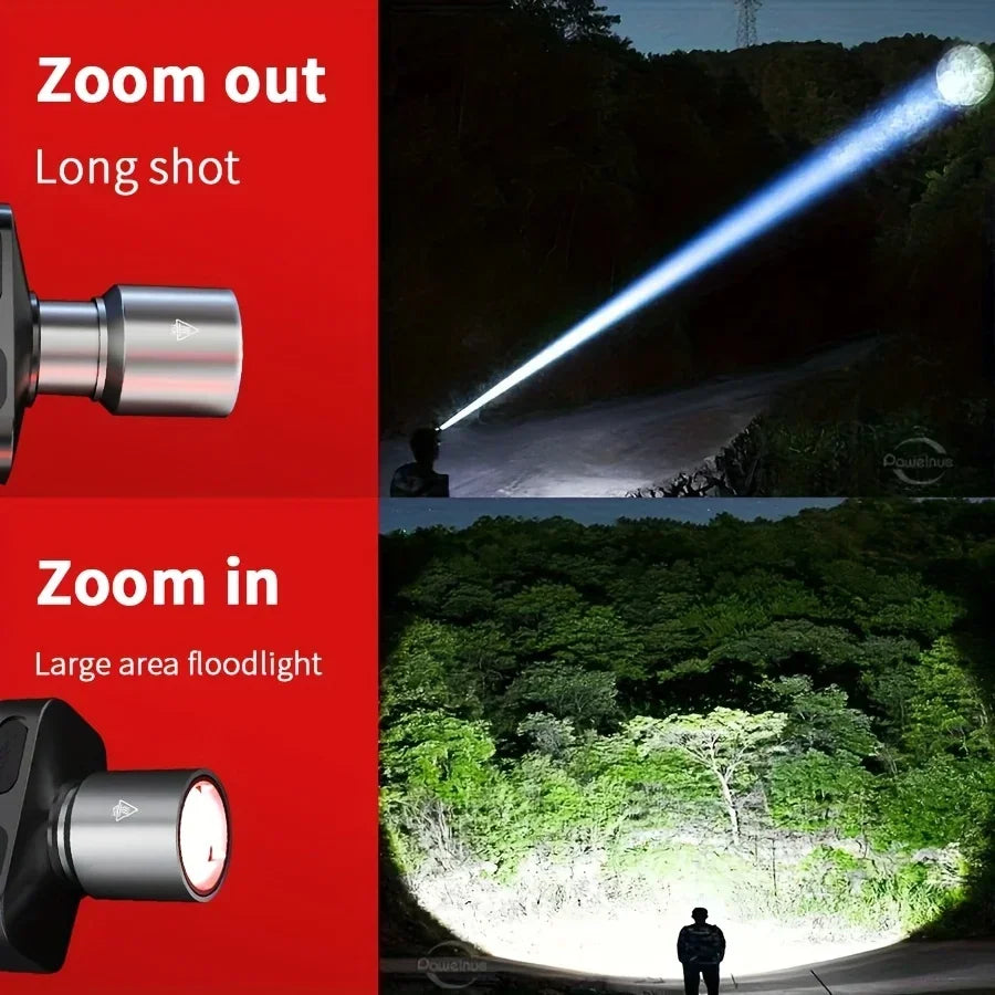 POCKETMAN LED Headlamp USB Rechargeable – 3 Modes, Waterproof