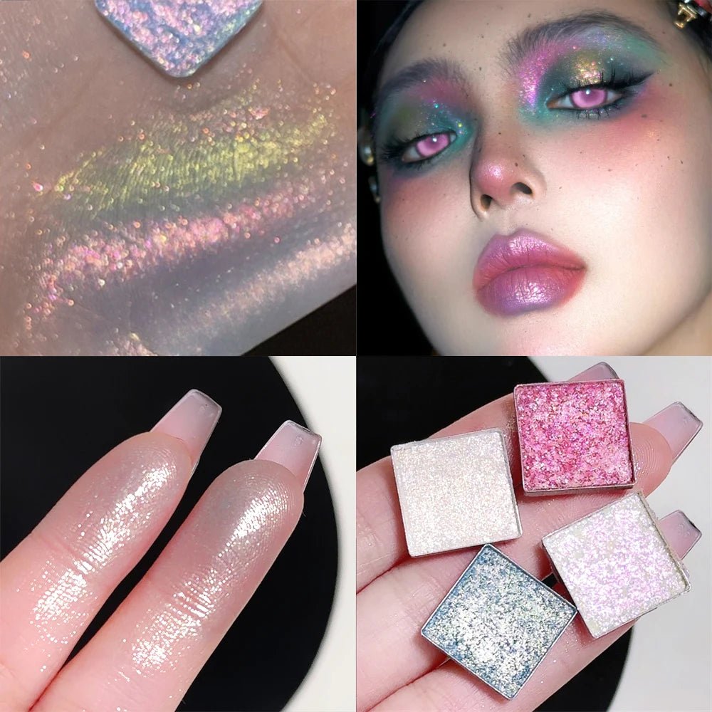 Monochrome Waterproof Discoloration Eyeshadow Palette Highlighter Zpaxo