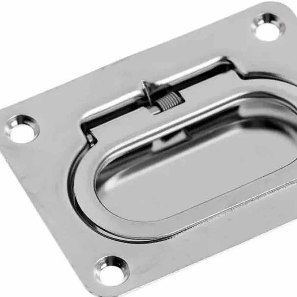Stainless Steel Pull Flush Lift Ring Anti-Rattle Square Recessed Fasteners Marine Grade Lightweight Lockable Hold Down Clamp Zpaxo