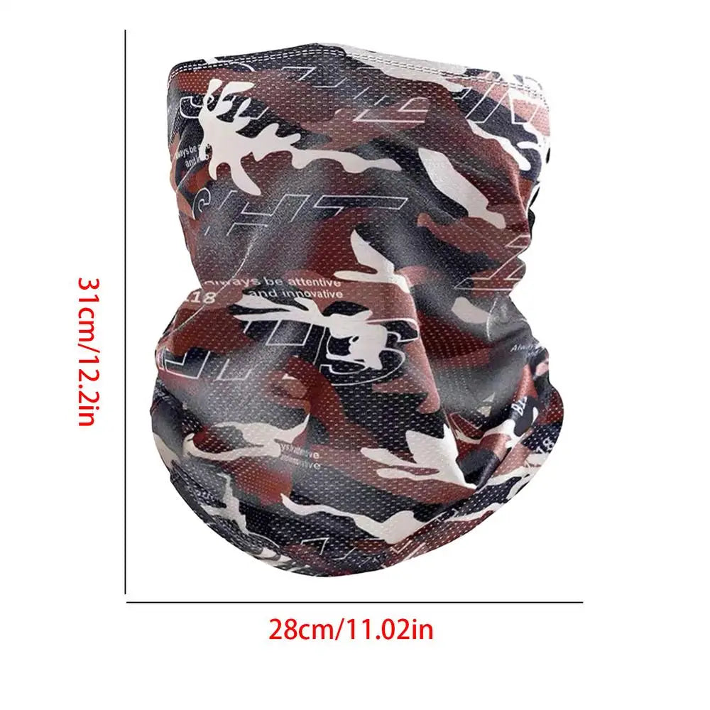 UV Protection Ice Silk Face Gaiter – Windproof Outdoor Bandana Outdoor Face Gaiter Zpaxo Brown