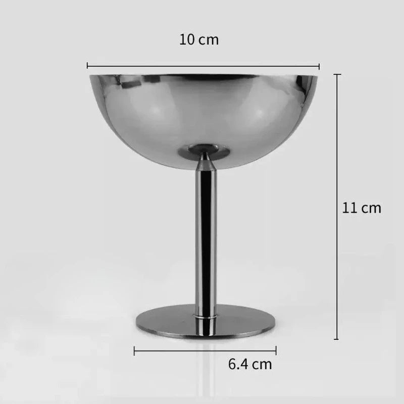 Stainless Steel Ice Cream & Dessert Cups – Tall & Short Dessert Serving Cup Zpaxo