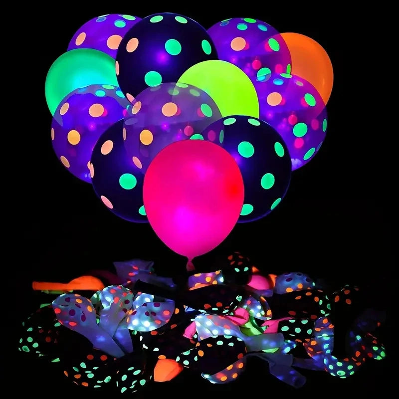 Fluorescent Balloon Neon Balloons Glow Dark Wedding Birthday Party