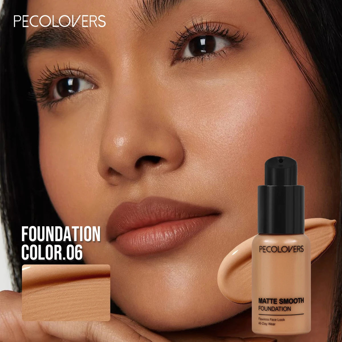 1PC High Coverage Long-Lasting Foundation, Waterproof and Sweatproof Without Flaking, Lightweight and Seamless Zpaxo 06