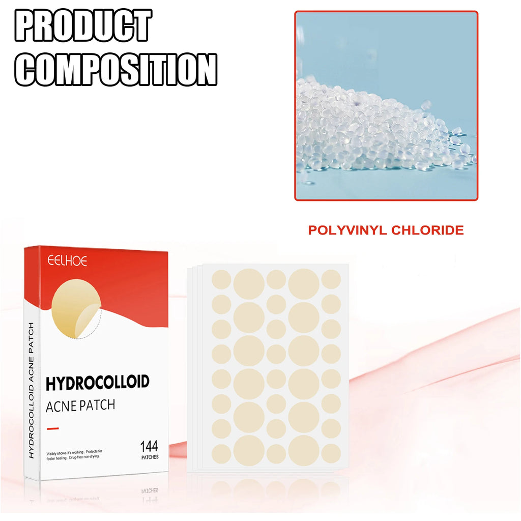 Hydrocolloid Acne Patches 2 Sizes Invisible Makeup-Friendly Pore Care Acne Pimple Patch Breathable for Comedones Treatment Zpaxo