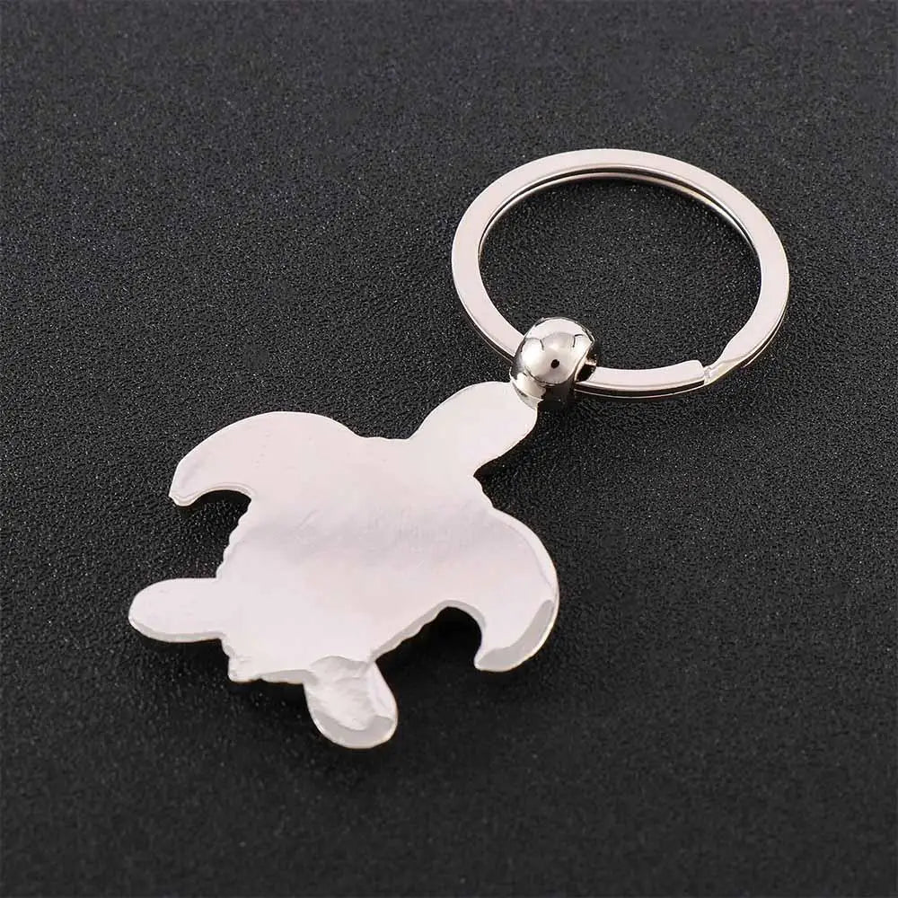 Christmas Charm 3D Pendent Keyring Keyfob Sea Turtle Keychains Zpaxo