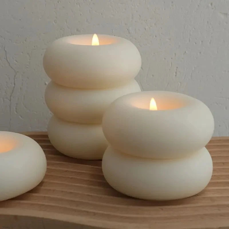 Nordic-style Donut Scented Candles Creative Soy Wax Decorations