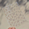 Jelly Nail Stickers Shiny Charming Butterfly Self Adhesive Art Ribbon