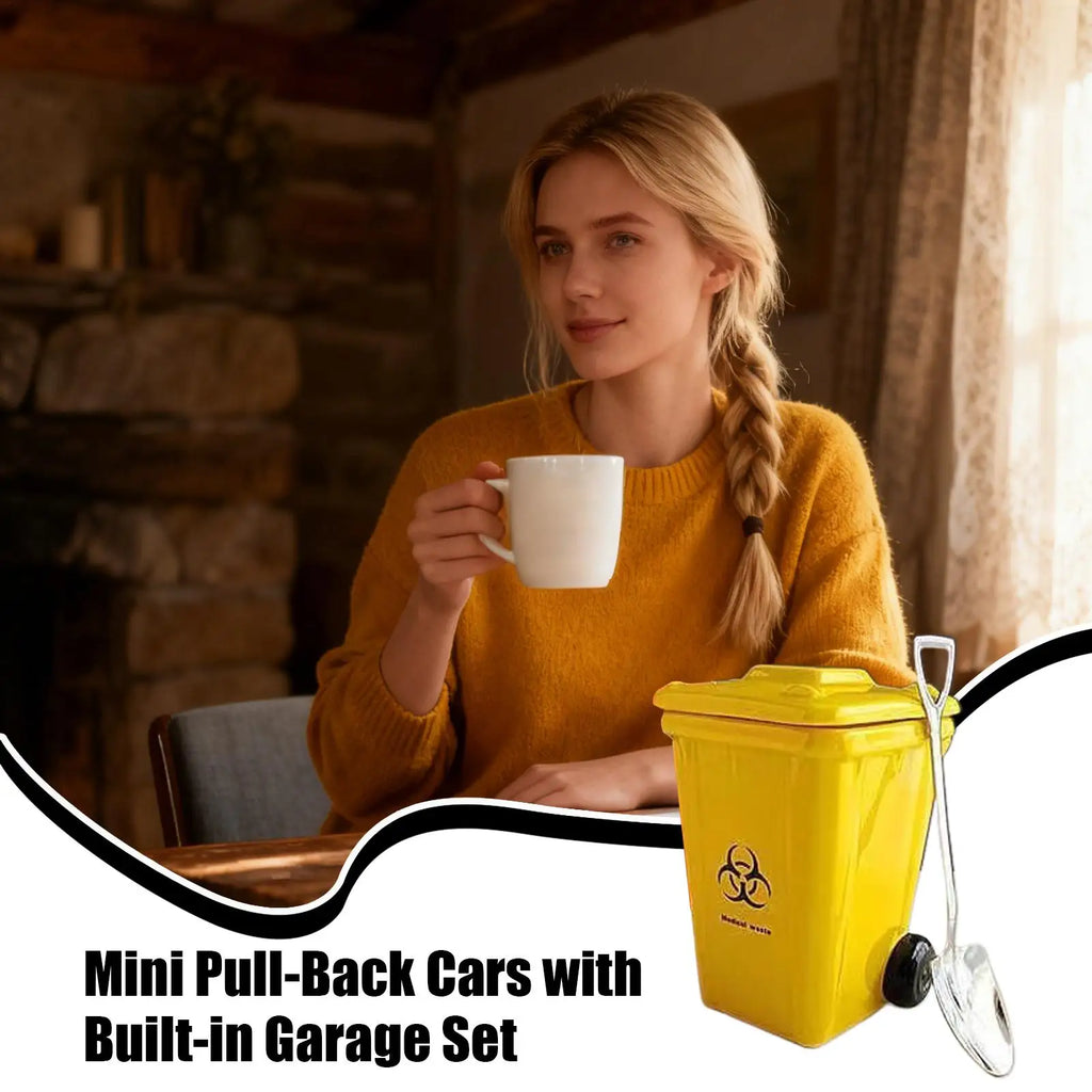 Ceramic Coffee Mug Trash Can Drinkware Tea Handle Latte Milk Juice