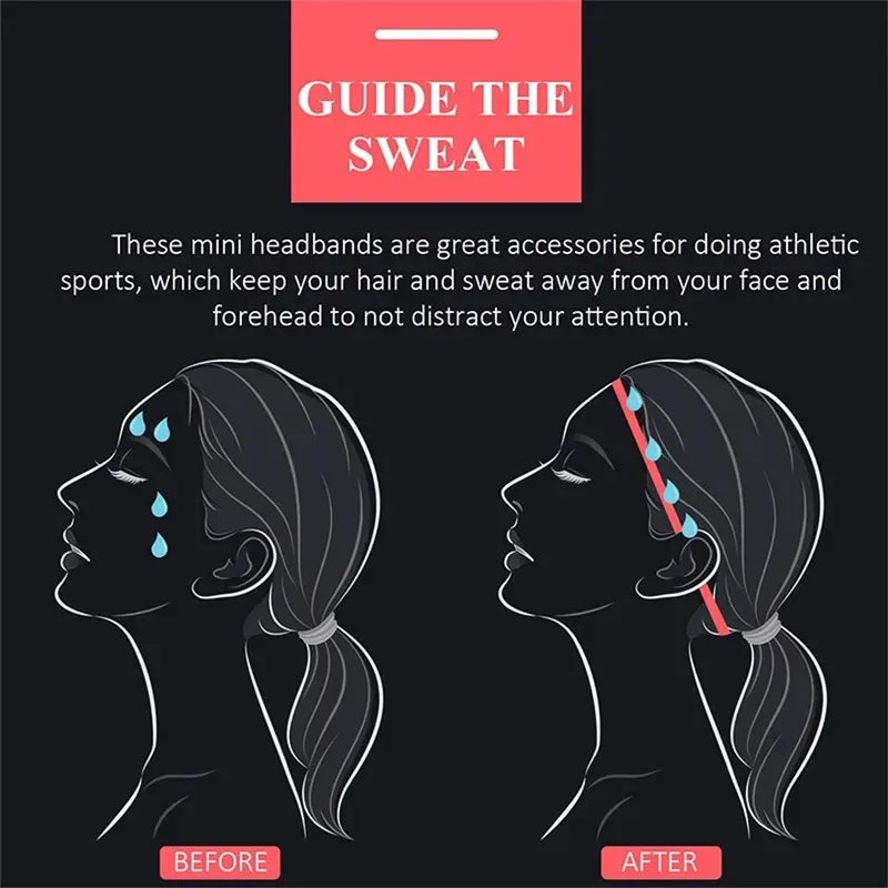 Anti-Slip Elastic Sports Headbands – 1 or 4 Pack Sweatband