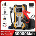 Car Jump Starter Air Compressor LCD Screen 30000mAh Portable Booster Zpaxo Globally applicable 25001mAh-29999mAh