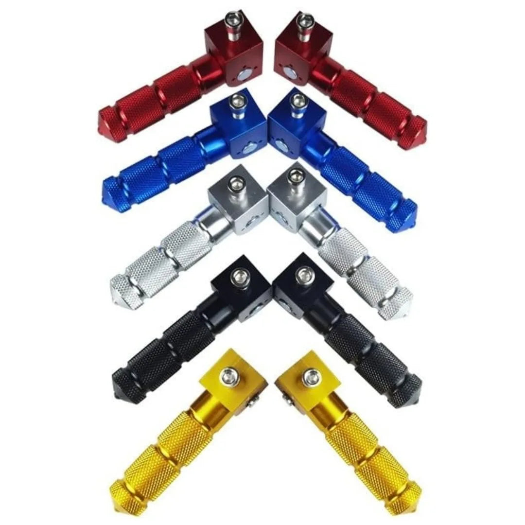 CNC Aluminum Folding Footpegs – Universal Motorcycle & Scooter M8