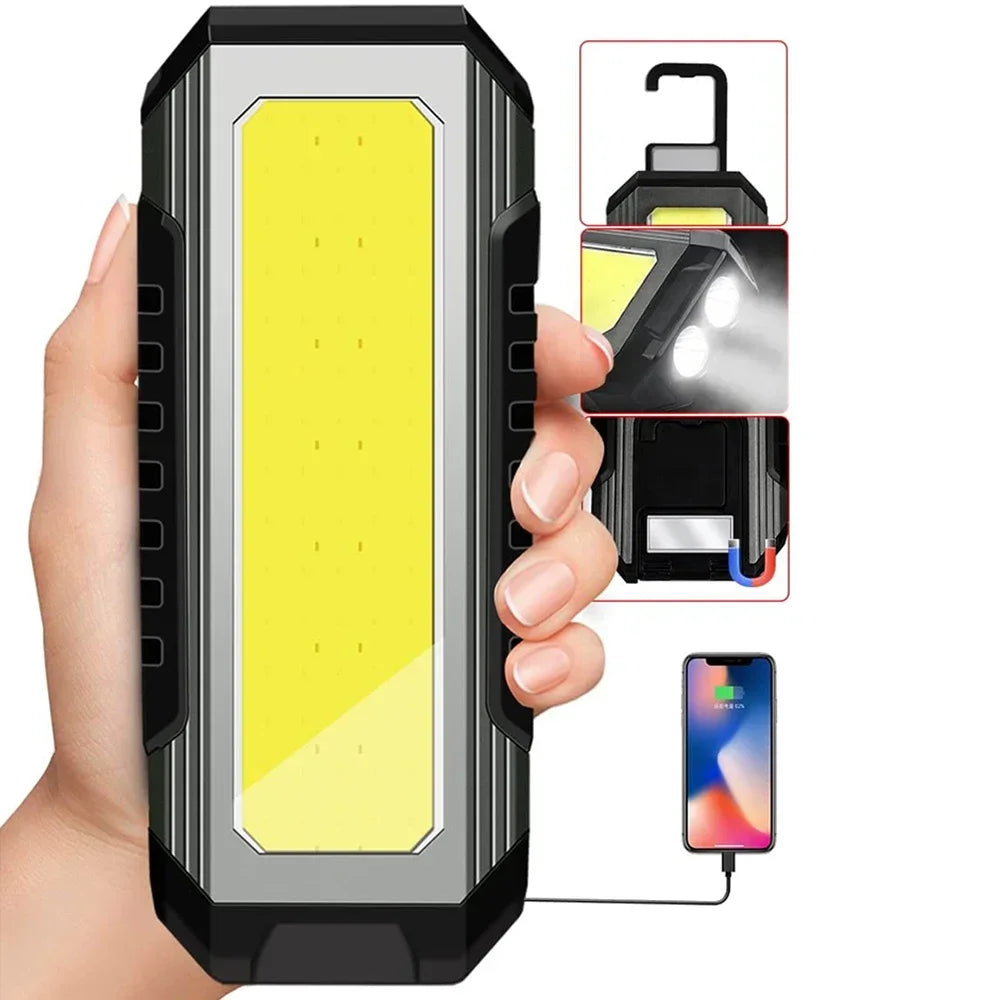 4000mAh COB LED Work Light – Magnetic Rechargeable Lantern