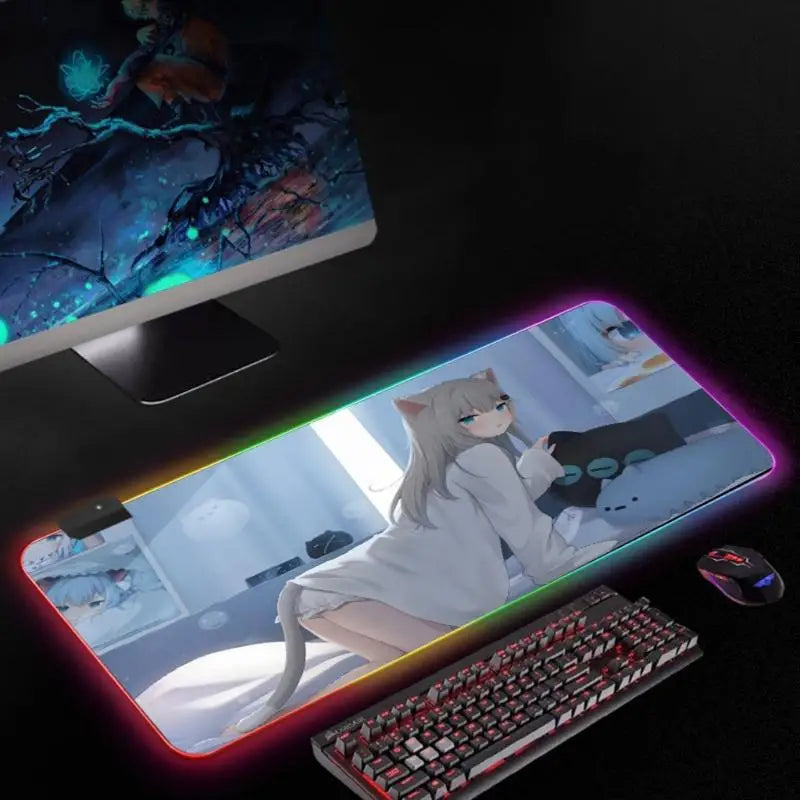 652F Mouse Pad Computer Laptop Anime Keyboard Mat Large Mousepad Zpaxo
