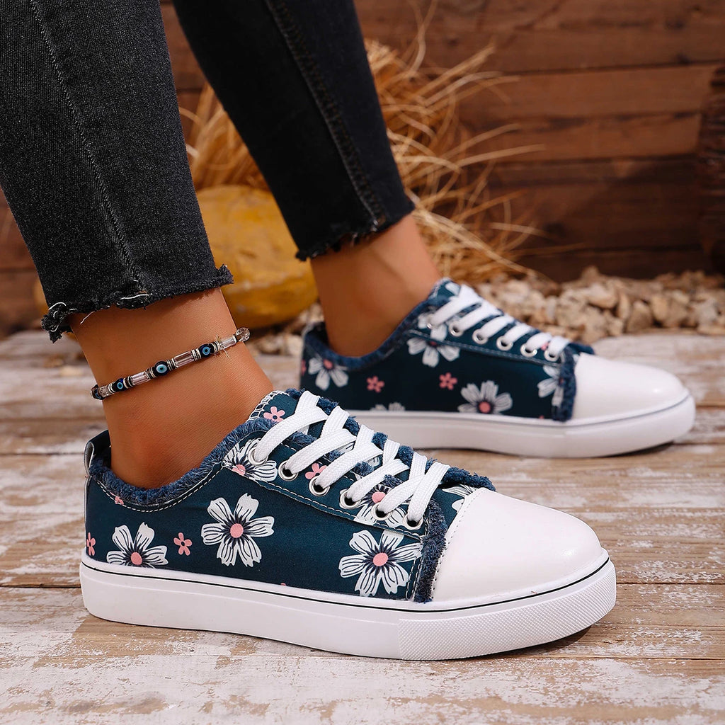 2025 New Women Shoes Spring Autumn Fashion Women Sneakers Round Head Flat Bottom Shoes Lace Up Casual Platform Sneakers Women Zpaxo