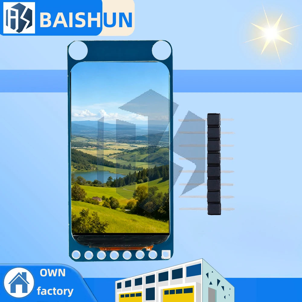 EGBO 172x320 SPI Full TFT HD IPS Screen LCD LED Display Module 172 Zpaxo WHITE