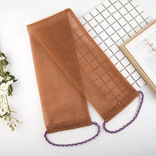African Exfoliating Bath Net 2 Extra Long Back Scrubber Deep Zpaxo coffee-1pc